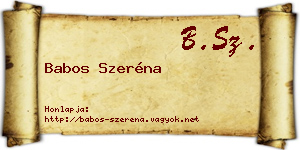 Babos Szeréna névjegykártya